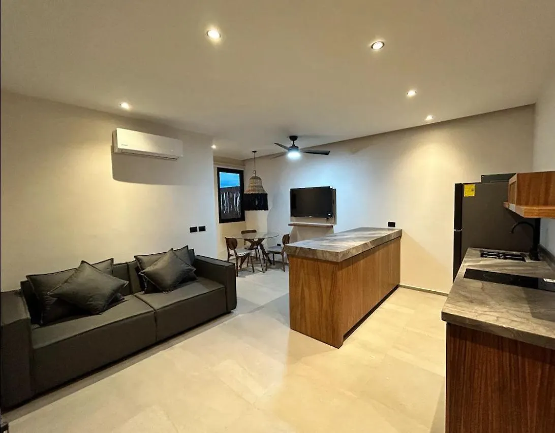 Depto#2 Lujoso Departamento En Tulum 1 Rec 아파트 0*,